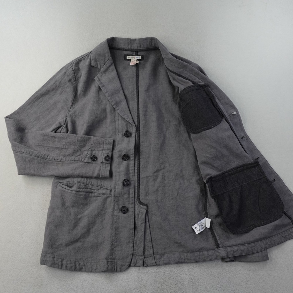 Carbon 2 Cobalt Blazer Mens Small Gray Linen Cotton Sport Coat Casual Jacket